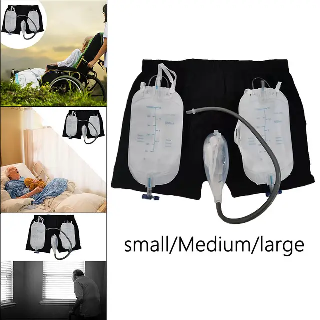 Wearable Urine Bag Soft Incontinence Pants Double Pocket Design Elderly  Portable Proof Pee Holder Collector Bags - AliExpress