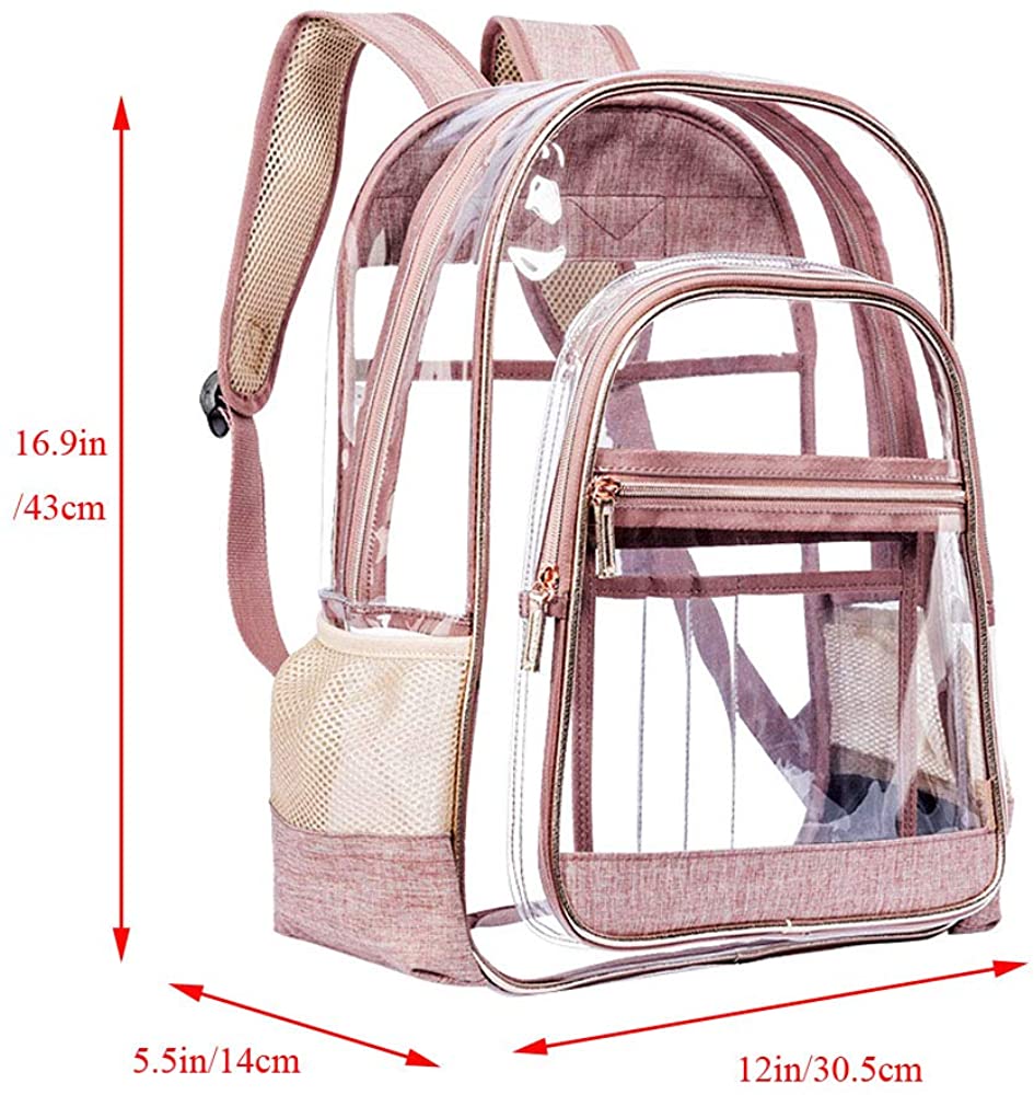Clear Pvc Bookbag Student School Bag 