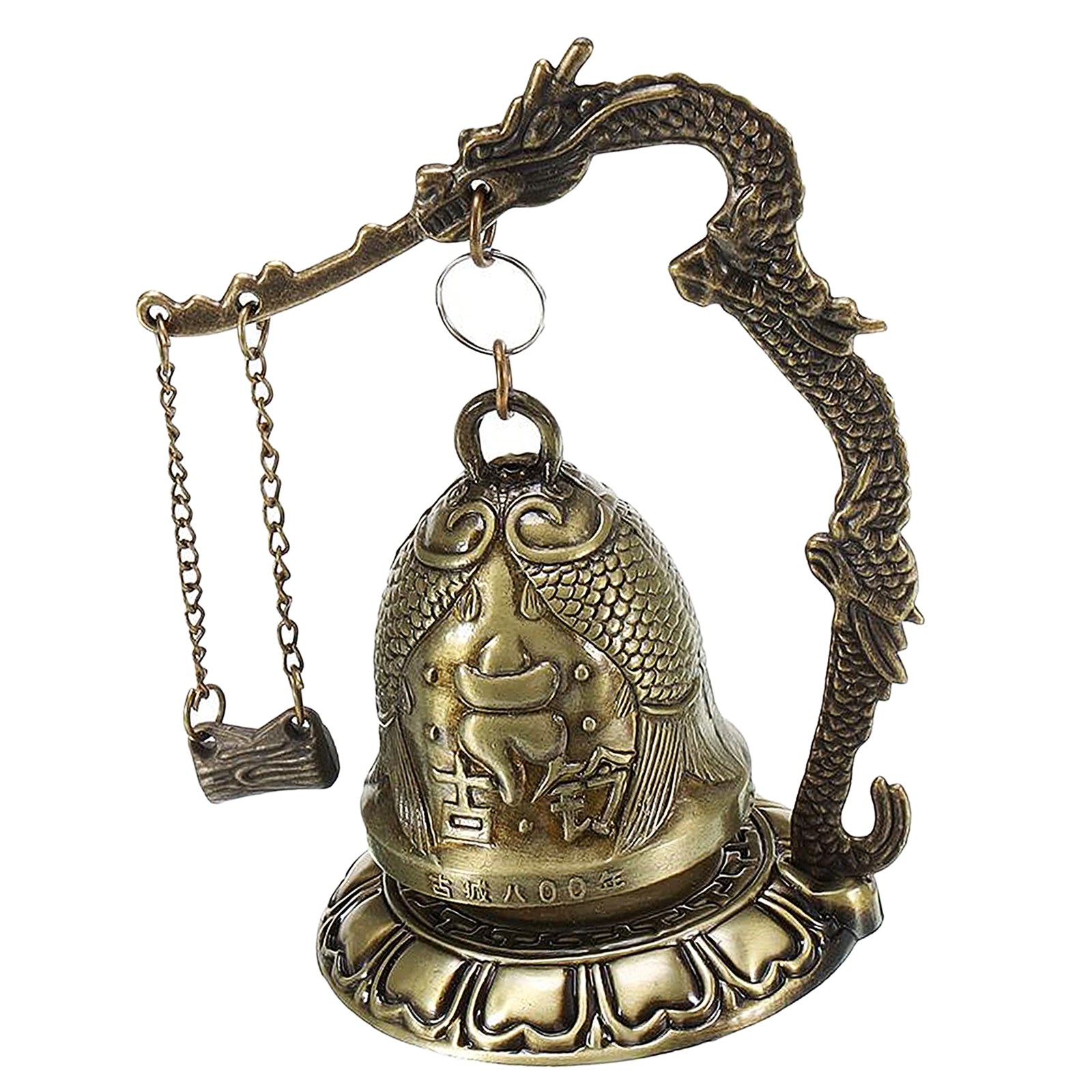 Desktop Chinese Buddhist Vintage Dragon Fengshui Bell Toy Tibetan for Ornaments Desk Decor Blessing Decoration Gift