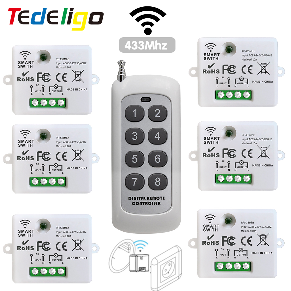 com controle remoto 200m distância 433 mhz