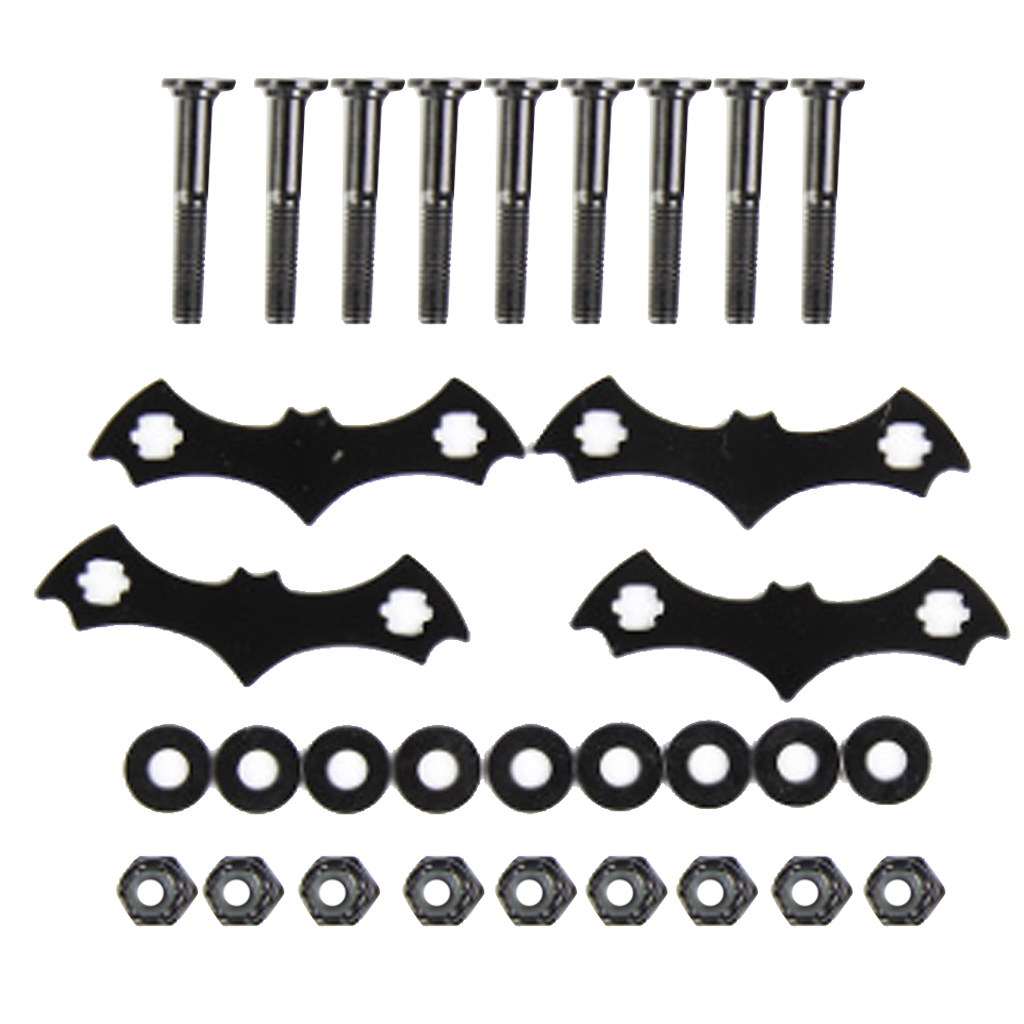 4 Set Longboard Skateboard Deck Protect Cushion Gasket Bolts Nuts Screw Mounting Kit