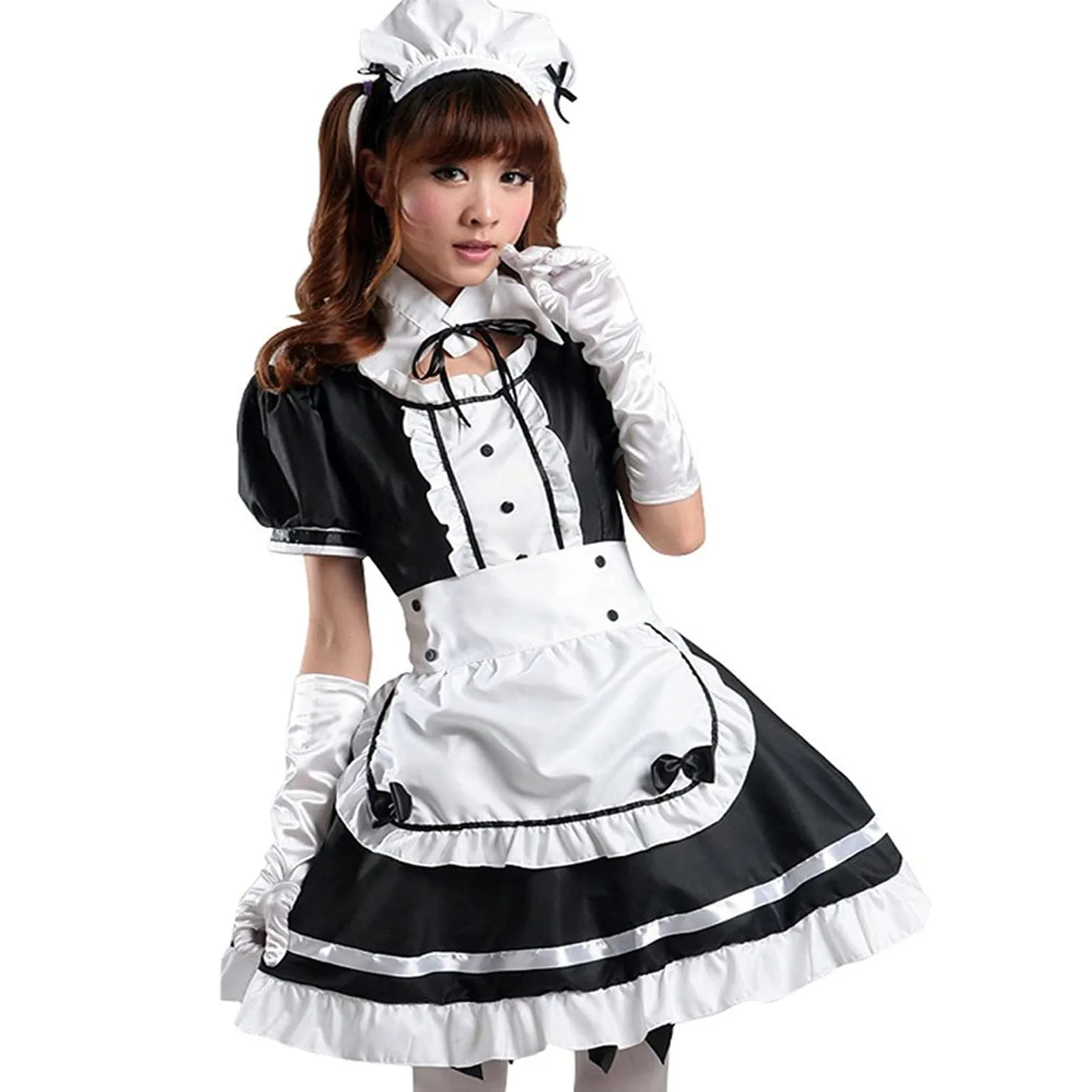 Красивый костюм Горничная SoftLine Laura, размер M/L, цвет черный