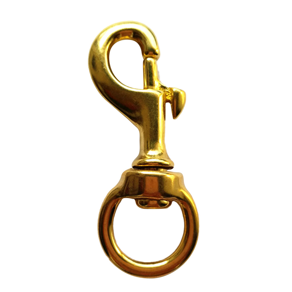 Solid Brass Trigger Hooks Lobster Clasp Trigger Snap Round Eye Swivel Ring