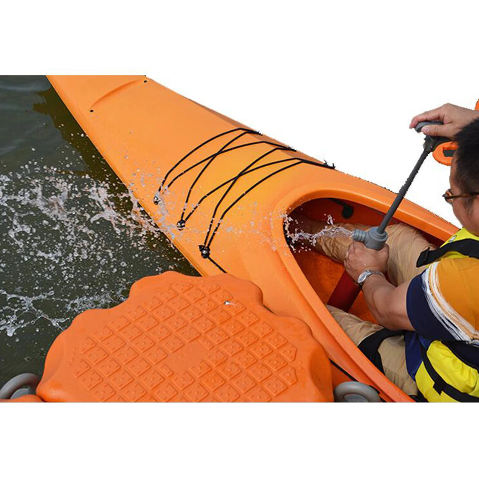 Kayak Bilge Pump 46cm Boats Emergency  Hand Drainage Pumps with Hose
