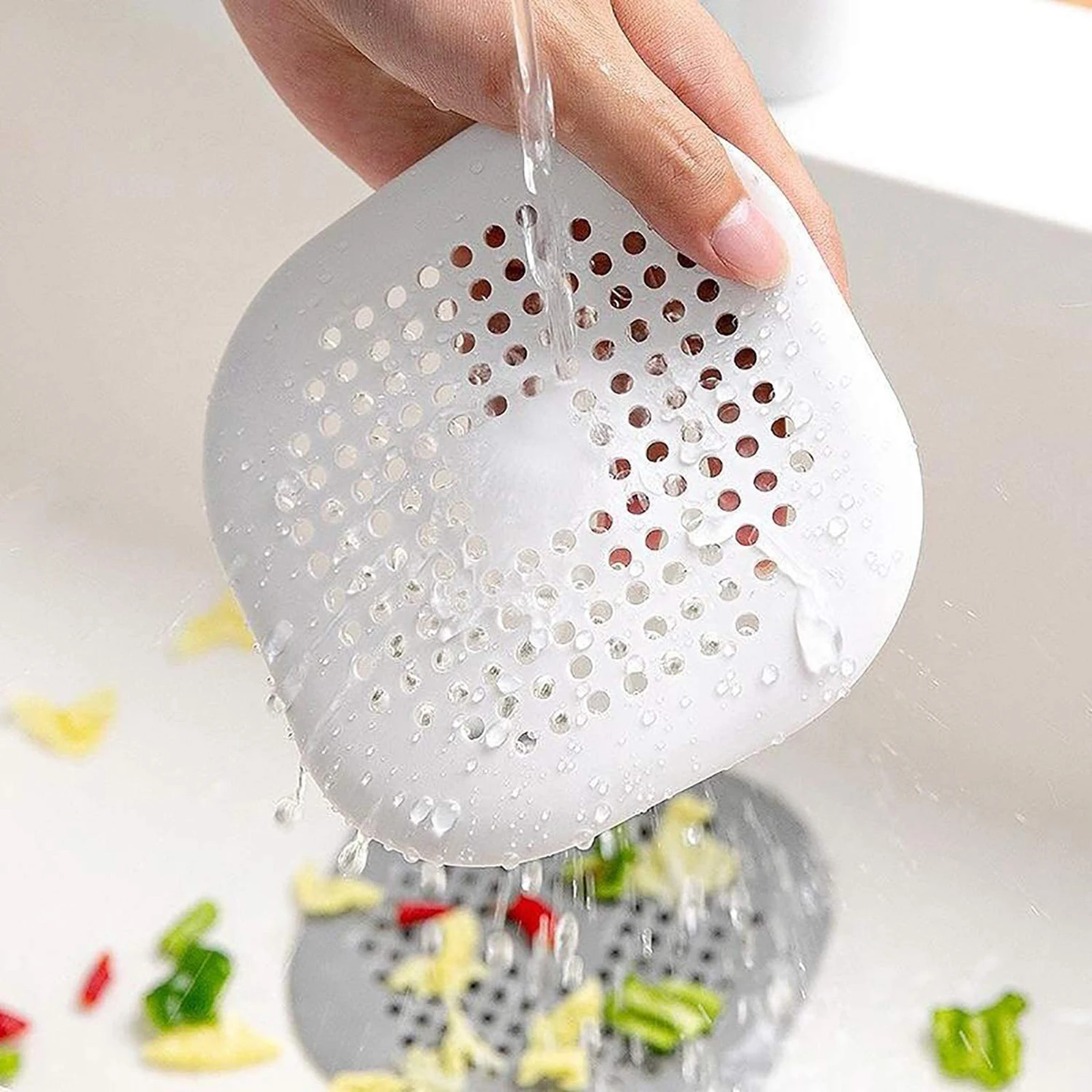Floor Drain Covers Silicone Drain Strainers Hair Catcher Toilet Sewer Anti Odor Floor Drain Cover for Home Bathroom Supplies