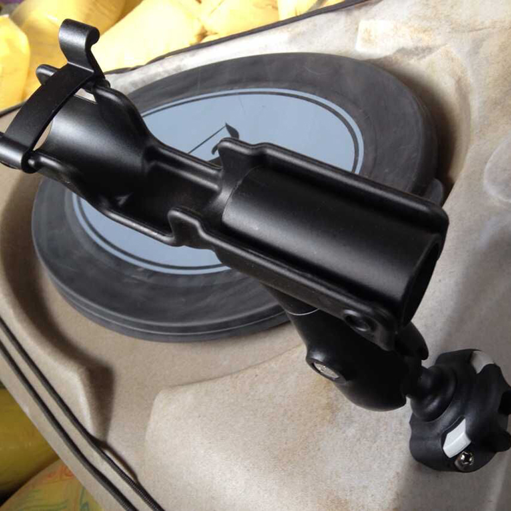 2PCS Durable Black Plastic Kayak Boat Sea Hot Sale Cheap Fishing Rod Semicircular Mount Base Tackle Kit Accessory