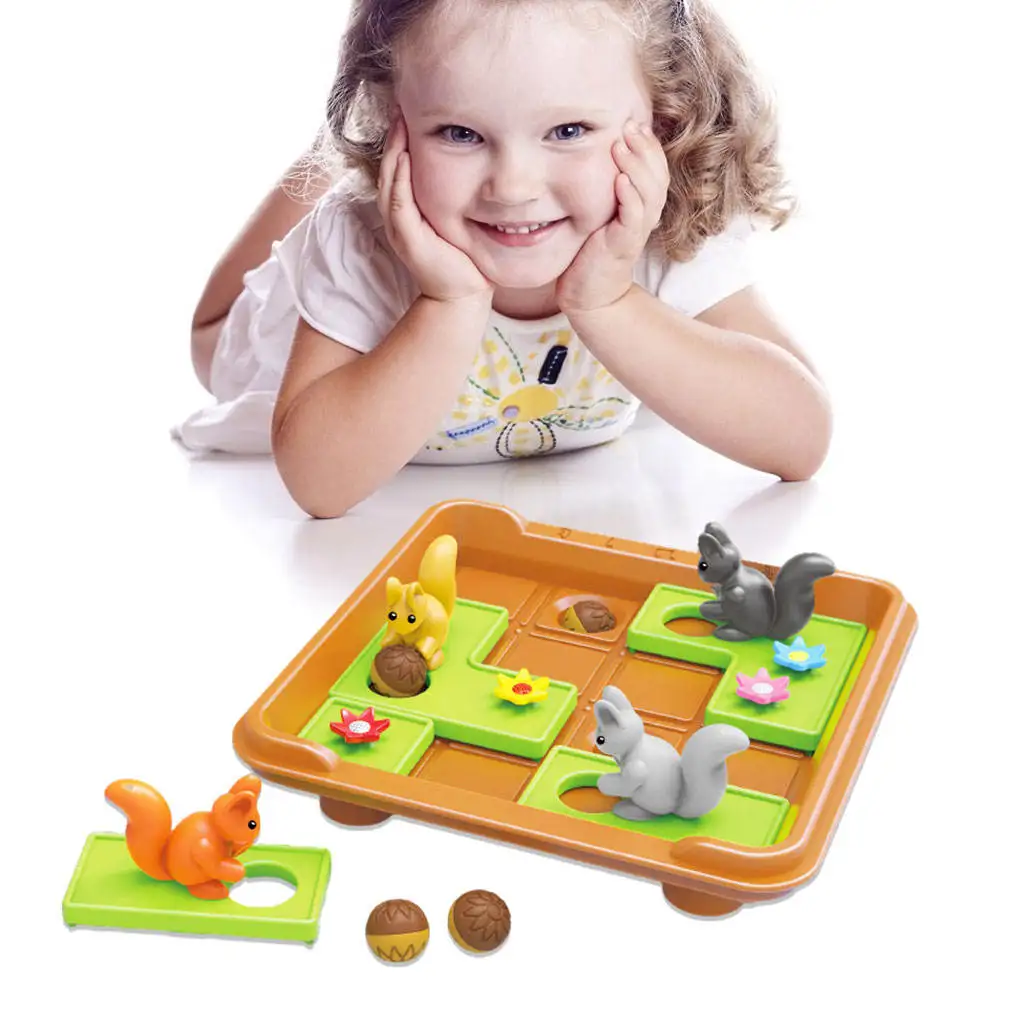 Montessori Children Logical Game Puzzle Board Educational Logical Hand-Eye Coordination Brain Sensory Toy for Age 3 and Up