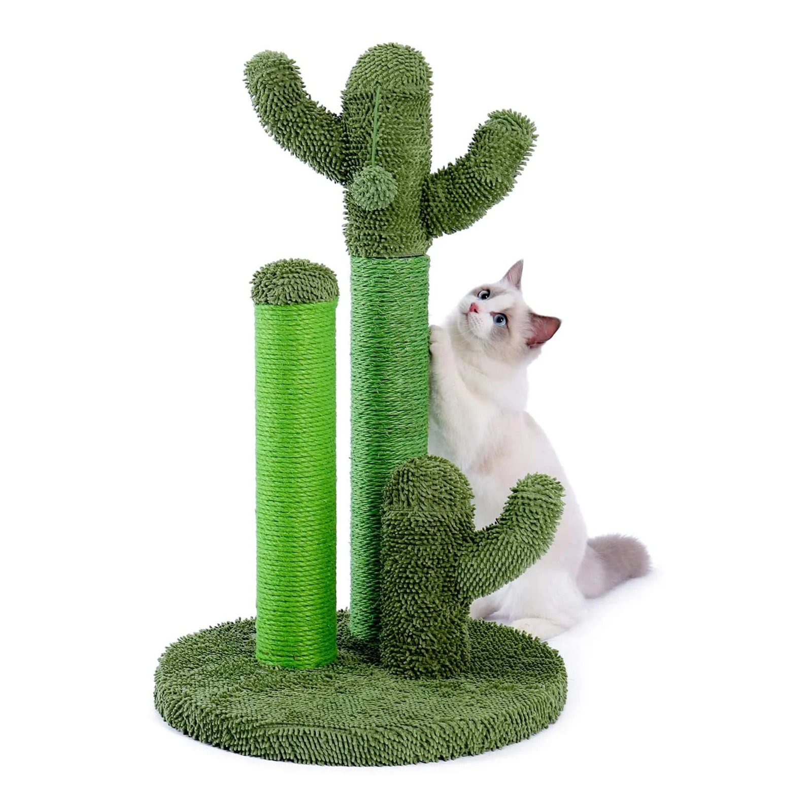 Catinsider Cactus Cat Scratcher with Dangling Ball 