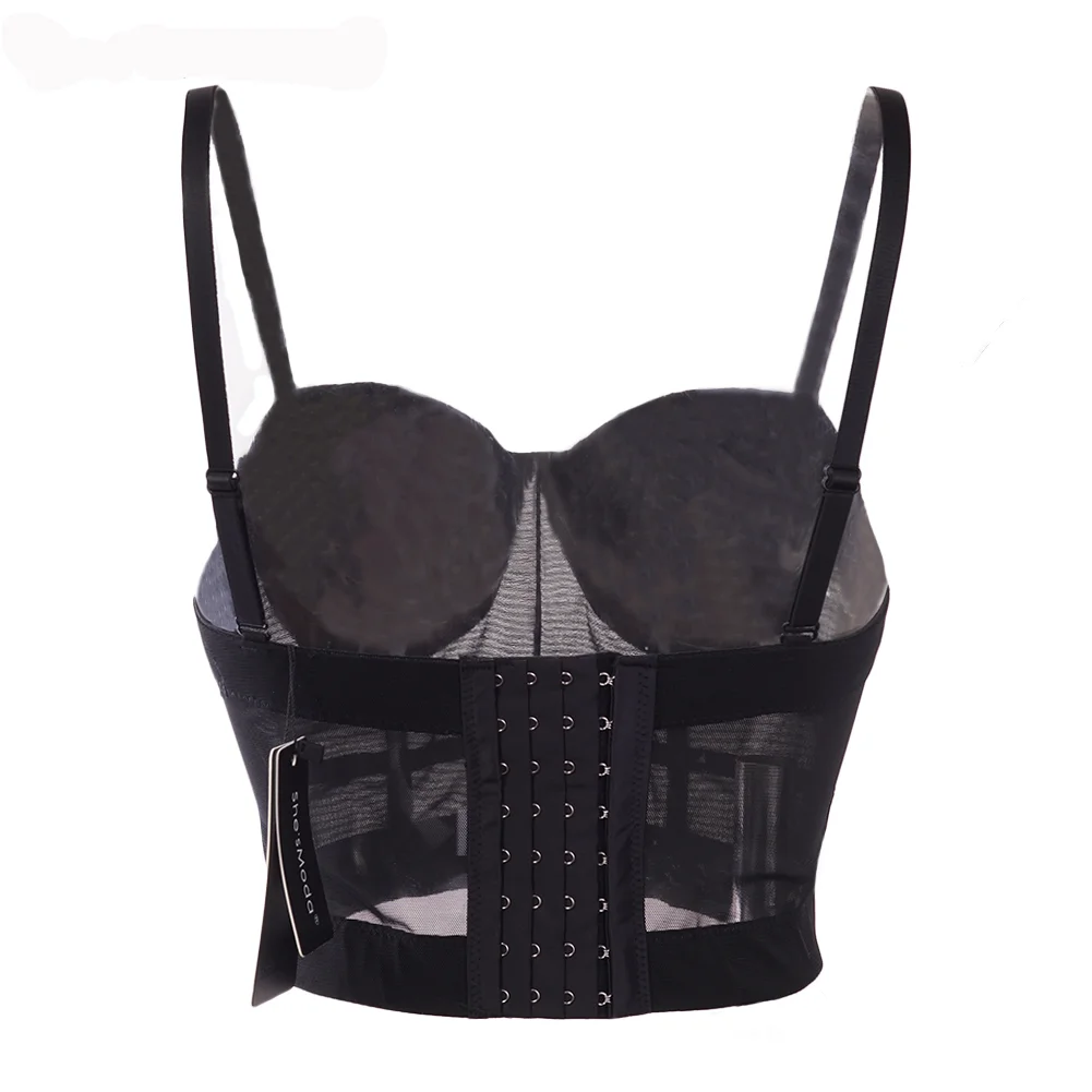 lace camisole Very Peri Mesh Push Up Bralet Women's Corset Bustier Bra Night Club Party Cropped Top Vest Plus Size Color of 2022 jockey camisole