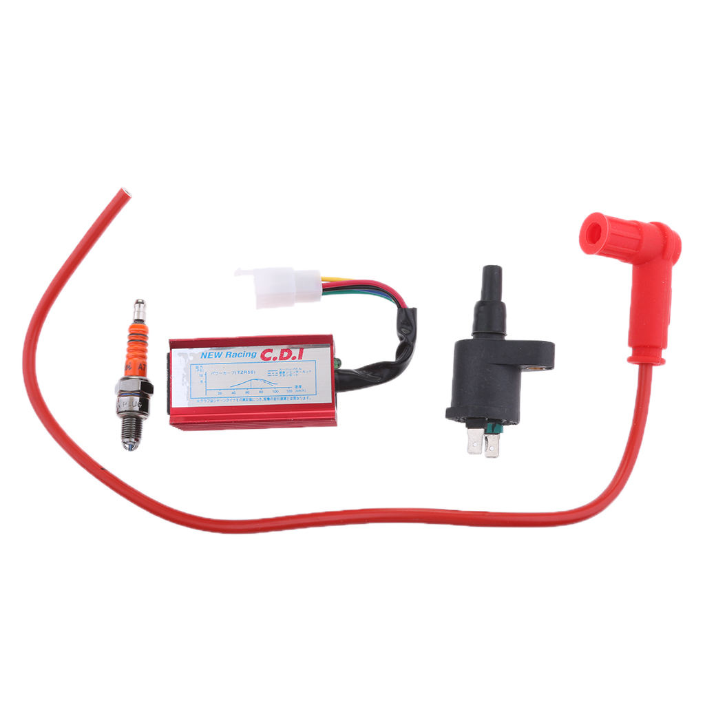 High Performance Ignition Coil Racing Ignition Coil 5 Pin CDI Spark Plug for Chinese Pit Dirt Bike ATV Quad