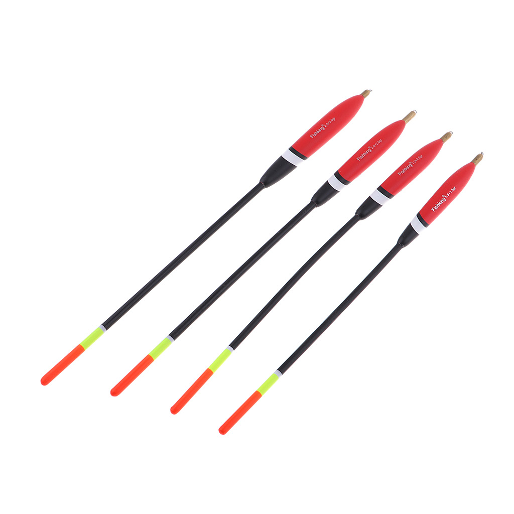 4pcs Fishing Floats Set Buoy Bobber Stick Floats Mix Size, Better Buoyancy and Lightweight