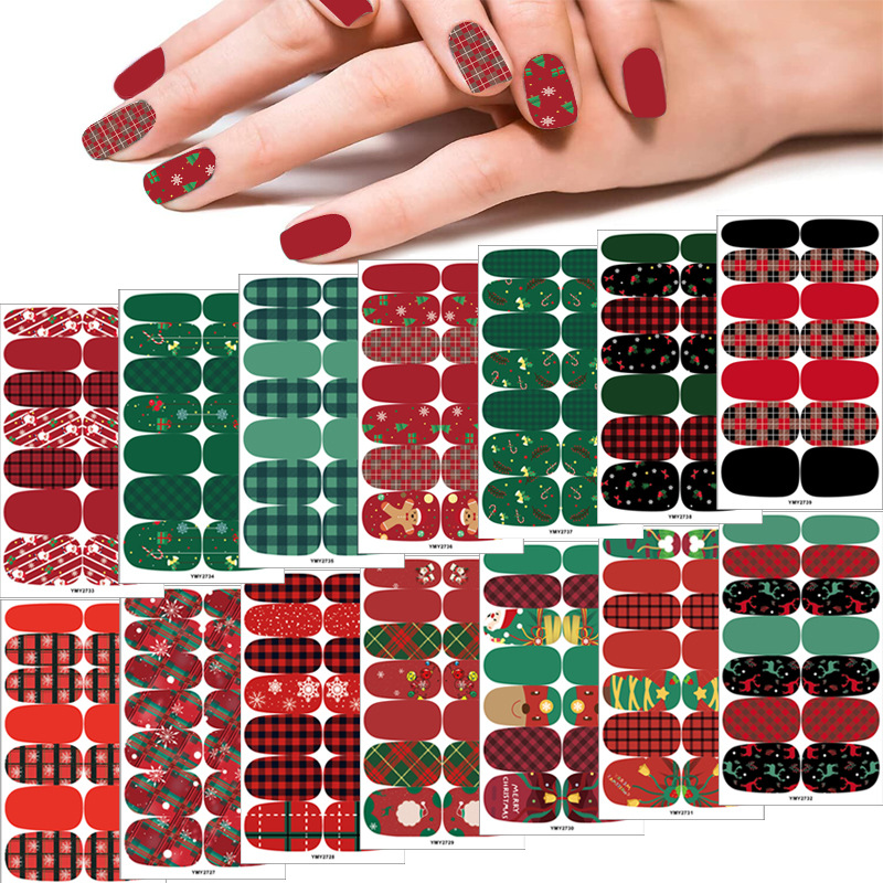 Best of Baking Free Christmas Series Nail Polish Stickers Strips Plain Nail Art Decorations Heart Designs Glitter Powder Manicure Tips Reviews & Tips