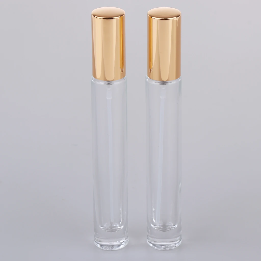 2X Refill Empty Glass Spray Bottle Vial Portable Aftershave Cologne Sprayer