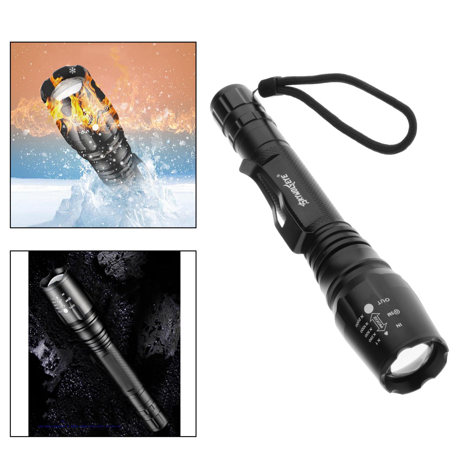 Tactical Flashlight Waterproof Flash Light Torch T6 LED Bead Brightest