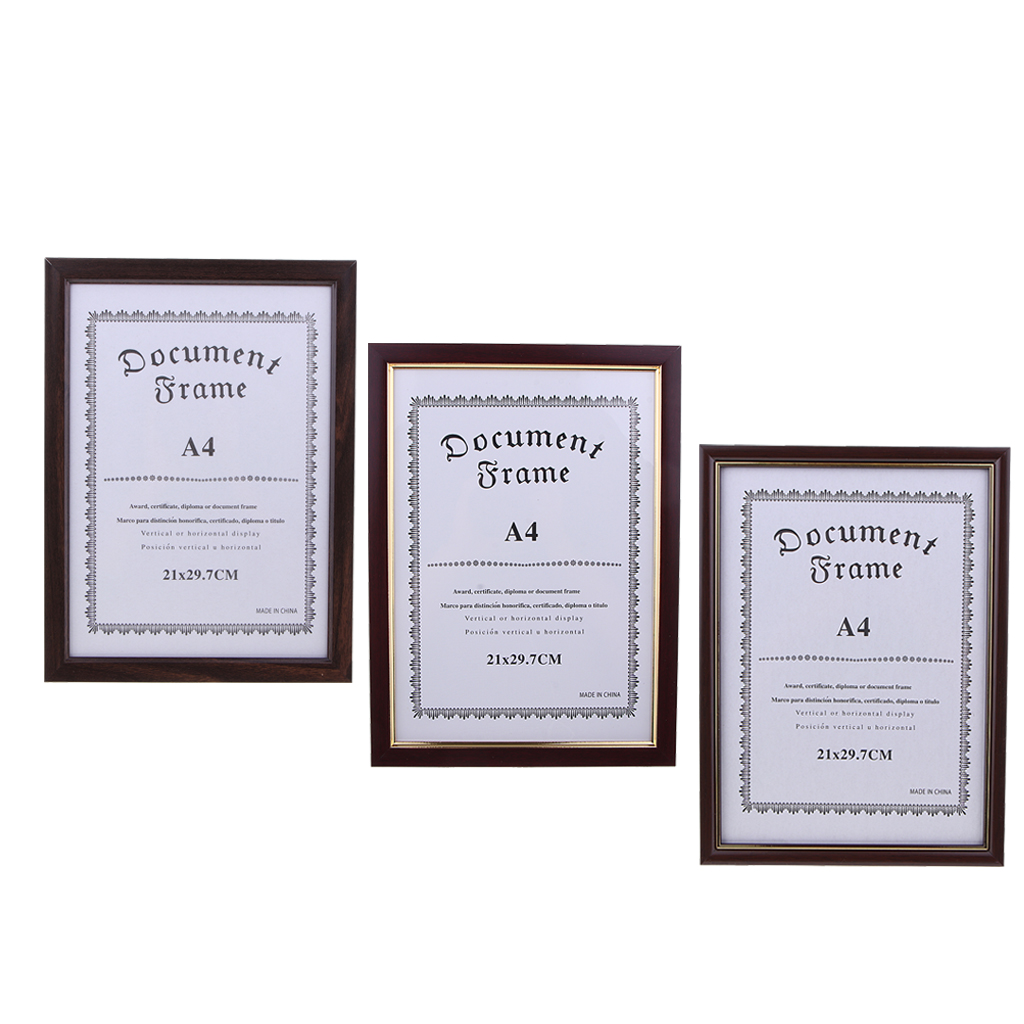A4 Diploma, Certificate, Photo ,Artwork ,Picture ,Documents Wood Frame