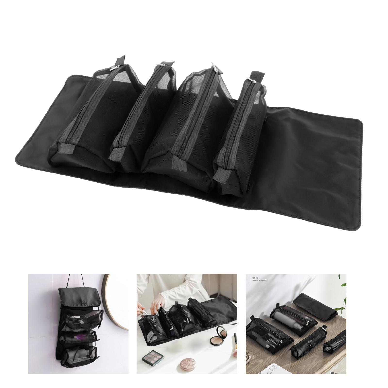 4 in 1 Foldable Make Up Hanging Makeup Bag Cosmetic Bag, Save space, for Accessories, Hangable