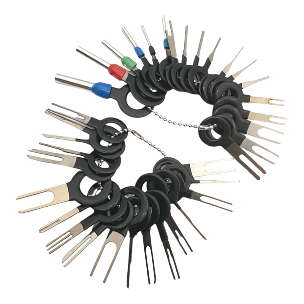 36Pcs/set Car Terminal Removal Kit Wiring Crimp Connector Pin Extractor Puller Terminal Repair Professional Tools