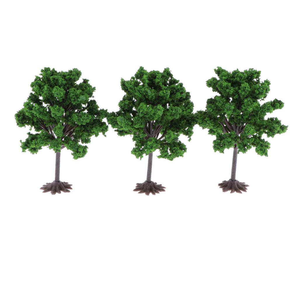 3x Model Tree Train Landscape Artificial Flower Trees for Do-it-yourselfers,