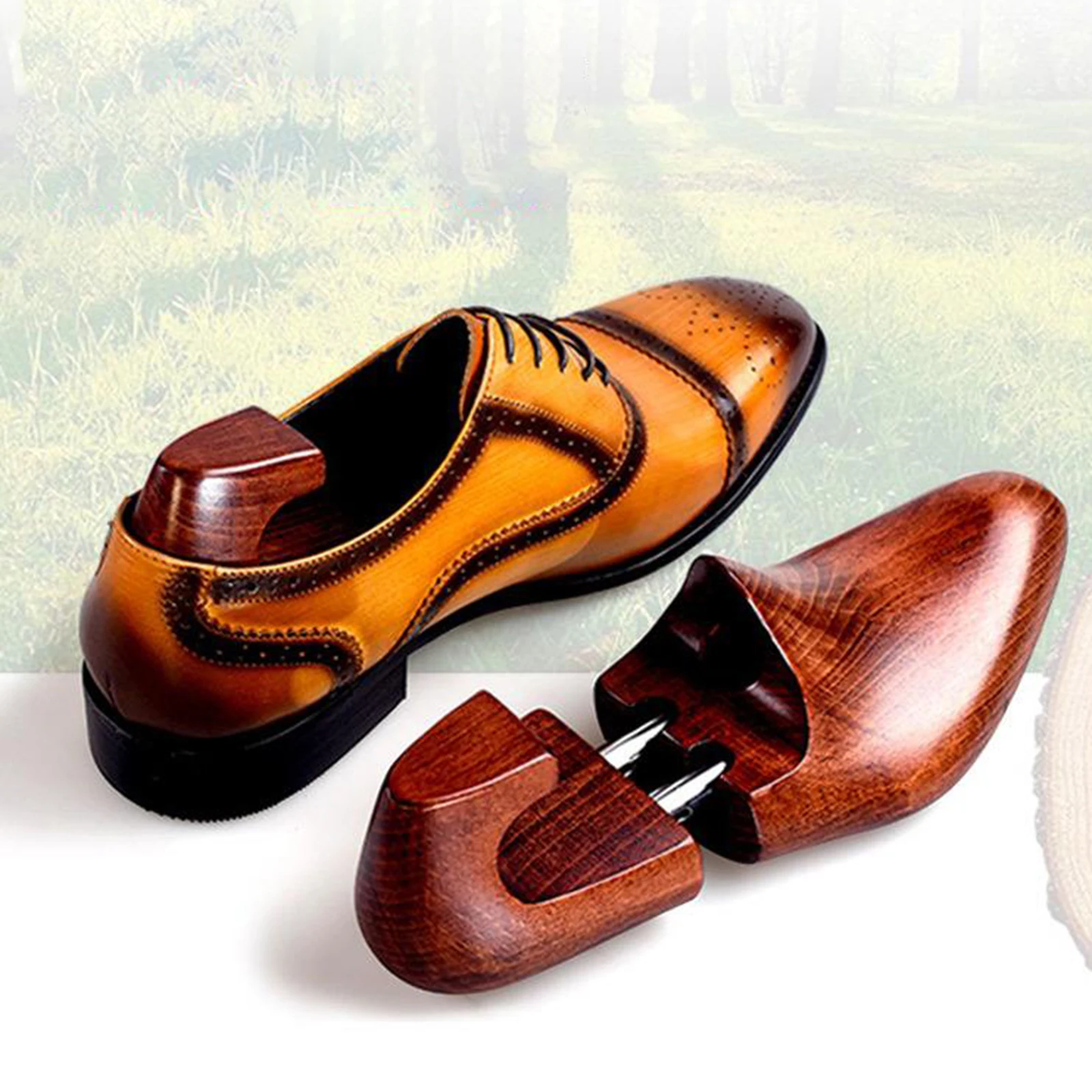 1Pair Pine Wood Mens Shoe Stretcher Shoe Trees Shape Extender for Women Kids