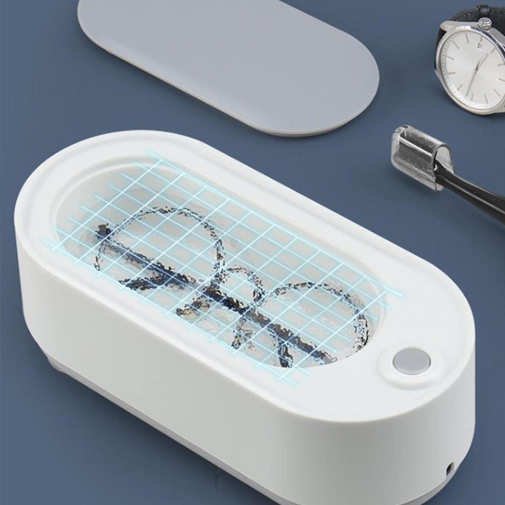 Mini Ultrasonic Jewelry Cleaner Rechargeable Ultrasonic Cleaning Machine for Dentures Jewellery Glasses Necklaces Rings Watch