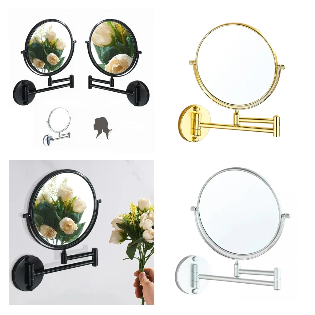 3X Magnifying 2 Sided Bathroom Wall Mount Makeup Mirror for Cosmetic Shaving