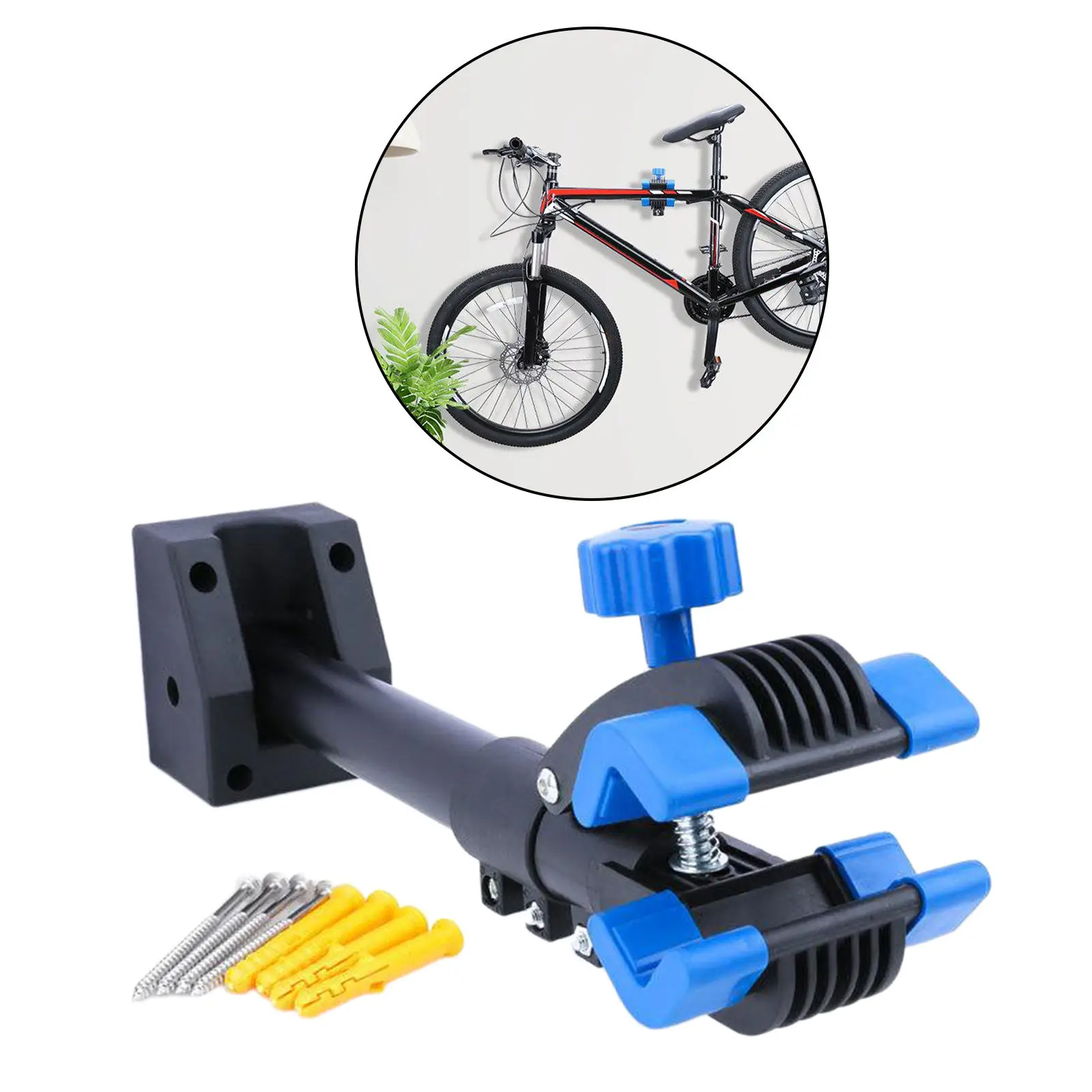 Adjustable Bicycle Wall Mount Rack Hanger Bike Repair Stand Maintenance Clamp Holder Garage Mechanic Workstand with Clamp