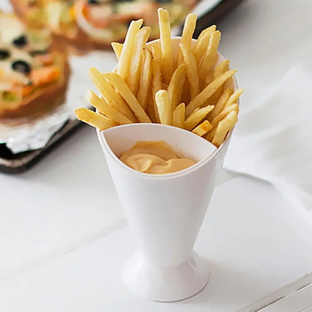 French Fries Shelf Holder Assorted Sauce Chips Snack Cone Dip Tableware