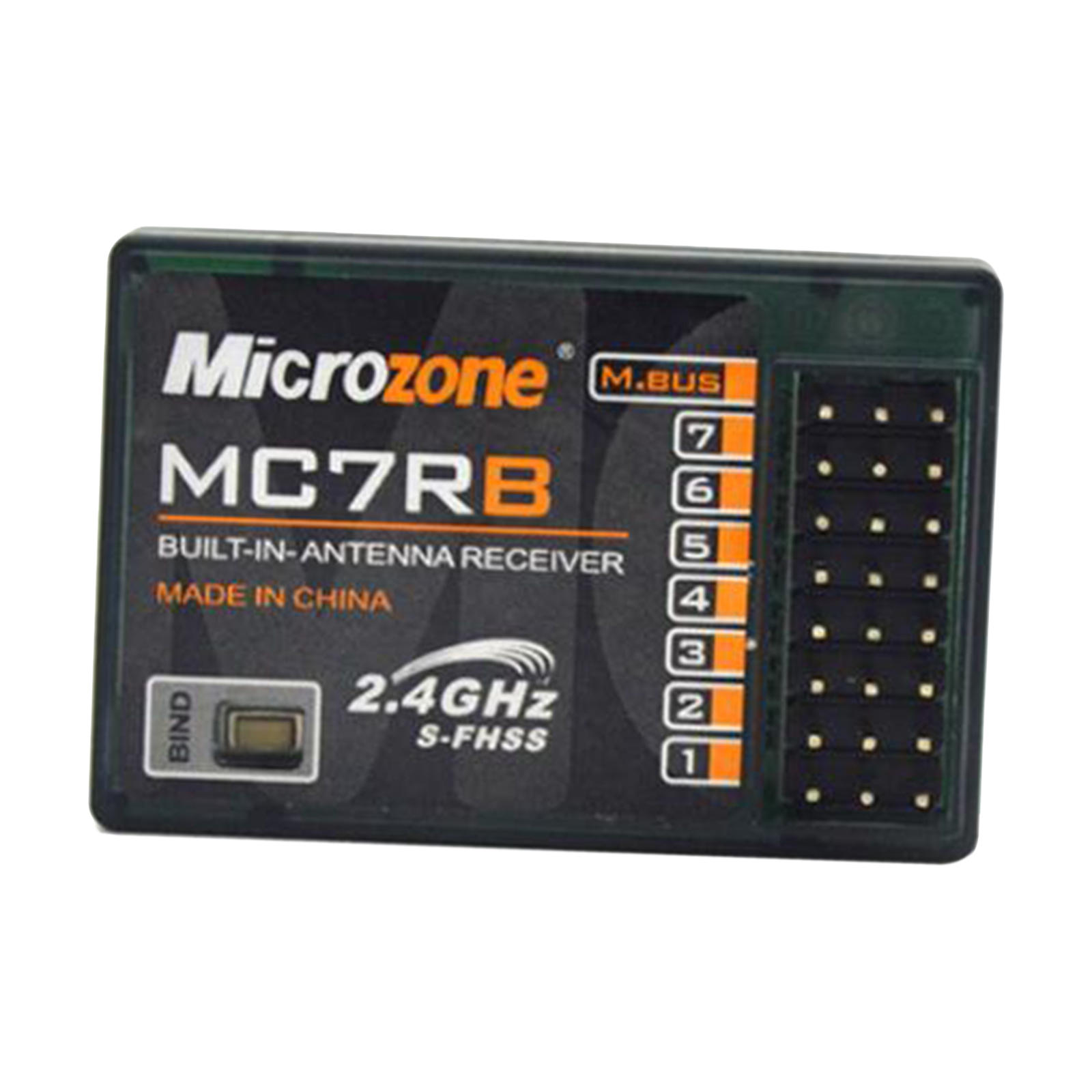 7Channel MC7RB Receiver,2.4G S-FHSS System M-Bus DC4.8-6V for Microzone System Transmitter,RC Airplane Boat Drone Quadcopter