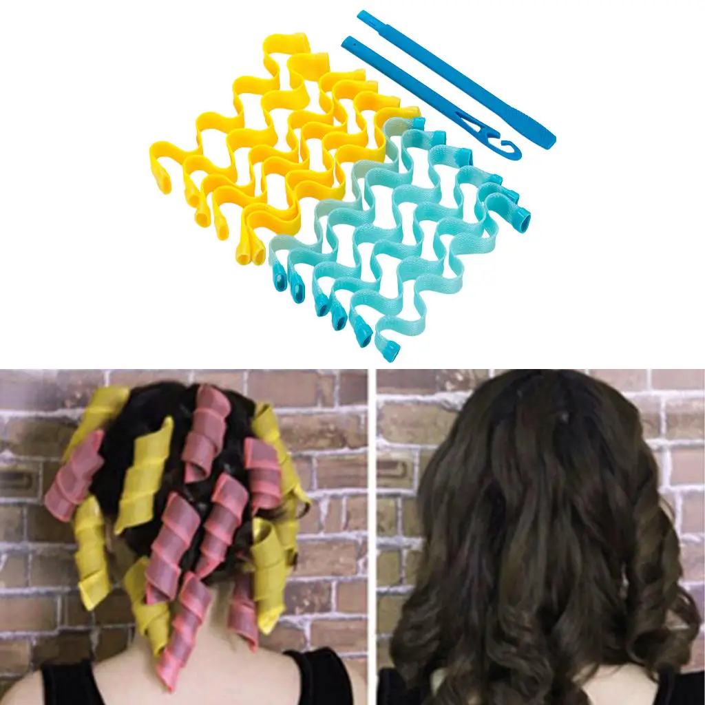 Hair Rollers Waveform Snail Shape Perming Curlers for Beauty Curling Hair Natural Curly Wavy Hair