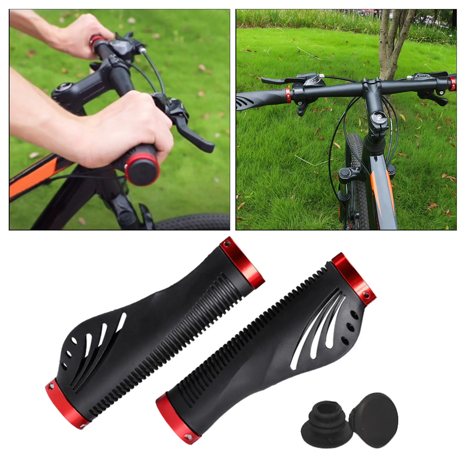 Bike Handlebar Grips Comfort TPR Bicycle Handle Bar Grip with Anti Slip Handle for MTB Road Mountain Bike