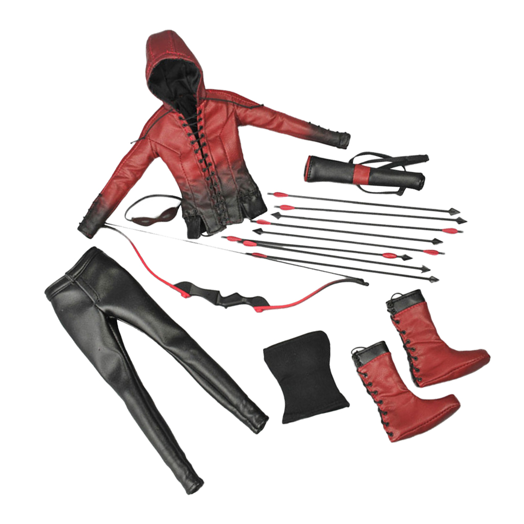 1:6 Scale PU Leather Jumpsuit Women Costume Outfits for 12 inch   HT /  PH / JIAOU / CY Girls Action Figures Body