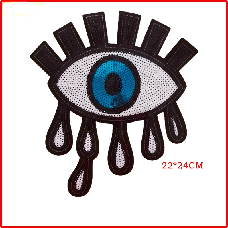 Pailletten-Applikationsflicken, mehrfarbig, glitzernde Augen, Pailletten-Tuch, Paste, Farbe ändern, DIY-Handwerk, Mantel zum Aufnähen, für Kinder-Dekoration – Detail 5