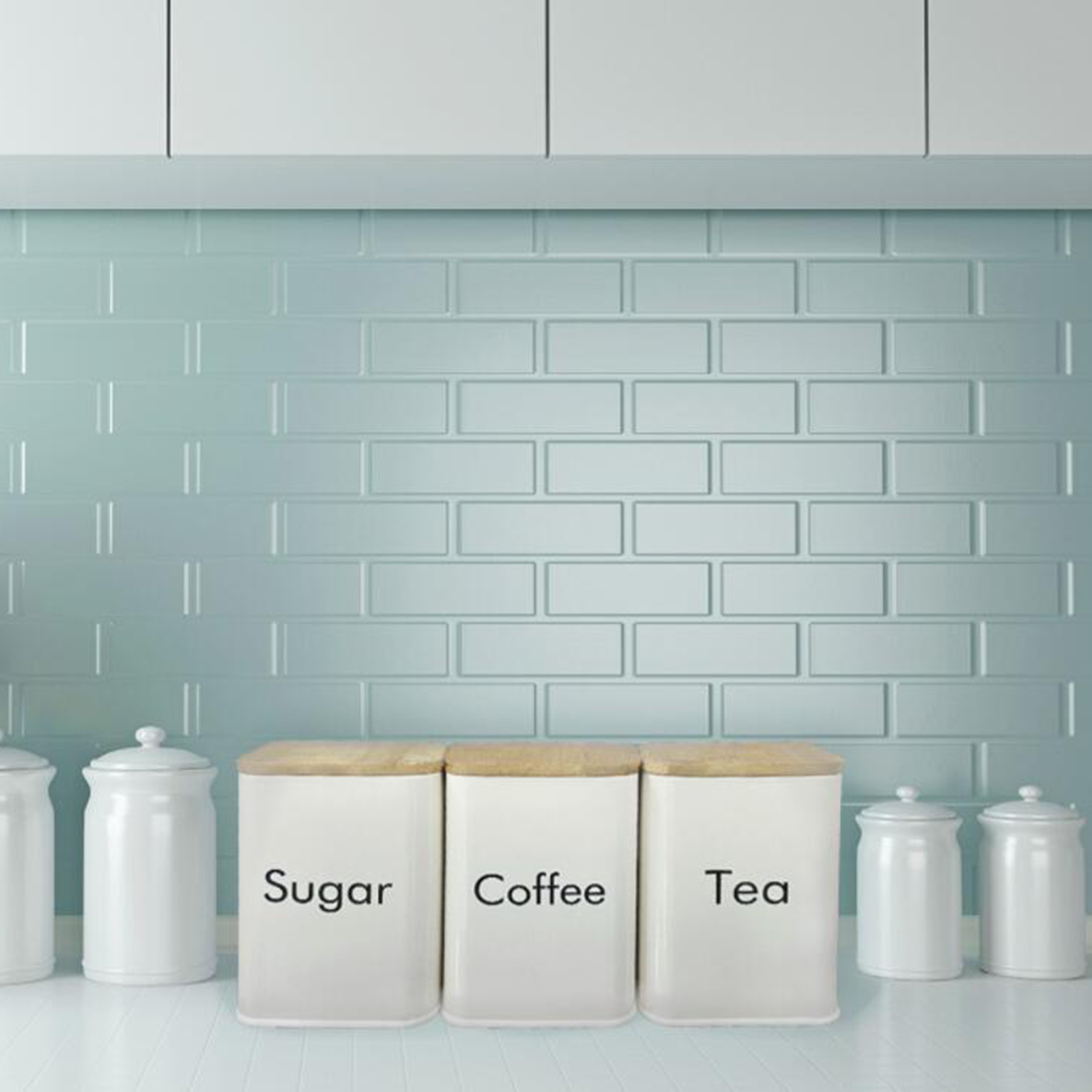 3x Nordic Metal Storage Jars Kitchen Coffee Canister Storage Jars Tea Coffee Sugar Sealed Box Food Sealing Container