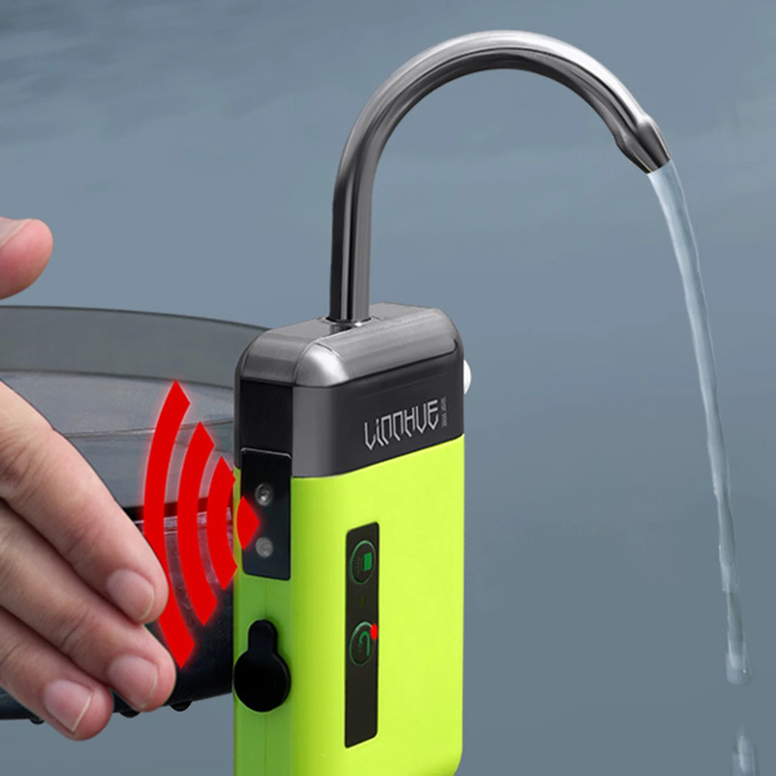 Outdoor Fishing Air Pump Portable Water Circulation Pump USB with LED Light