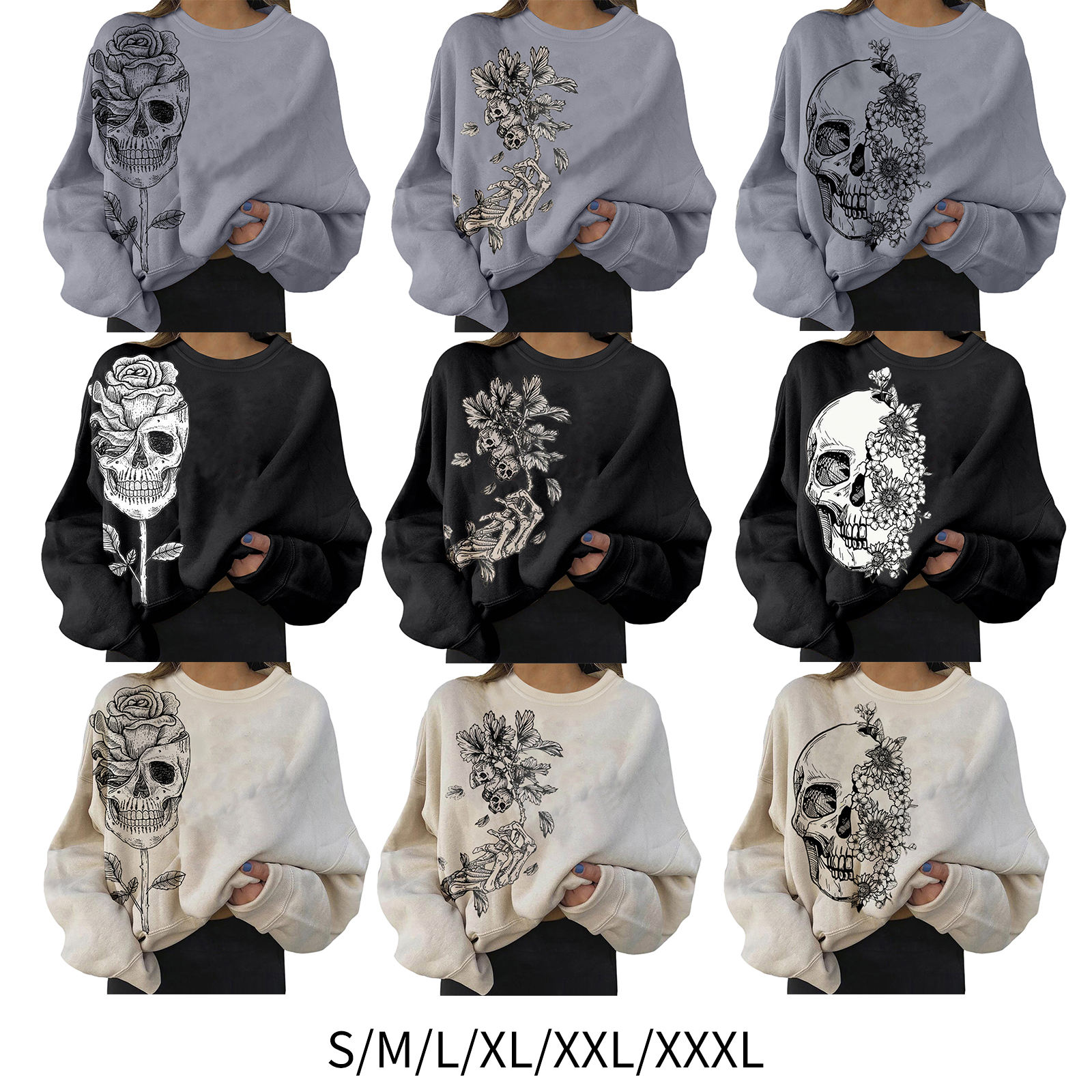 Halloween Sweatshirt Casual Clothing Sweaters Tops Crew Neck Pullover for Womems Mens