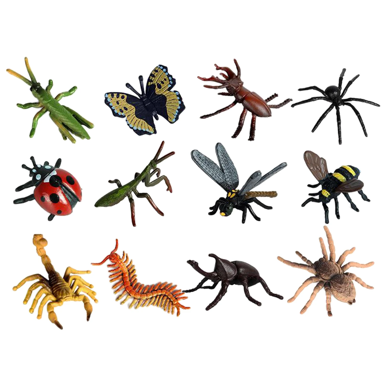 12pcs Plastic Realistic Insect Model Figure Toys Bug  Scorpion Bee dragon ball z toys