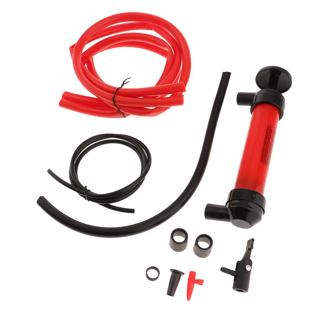 Multi-Use Siphon Fuel Transfer Pump Kit (for Gas Oil and Liquids) Manual Sucker