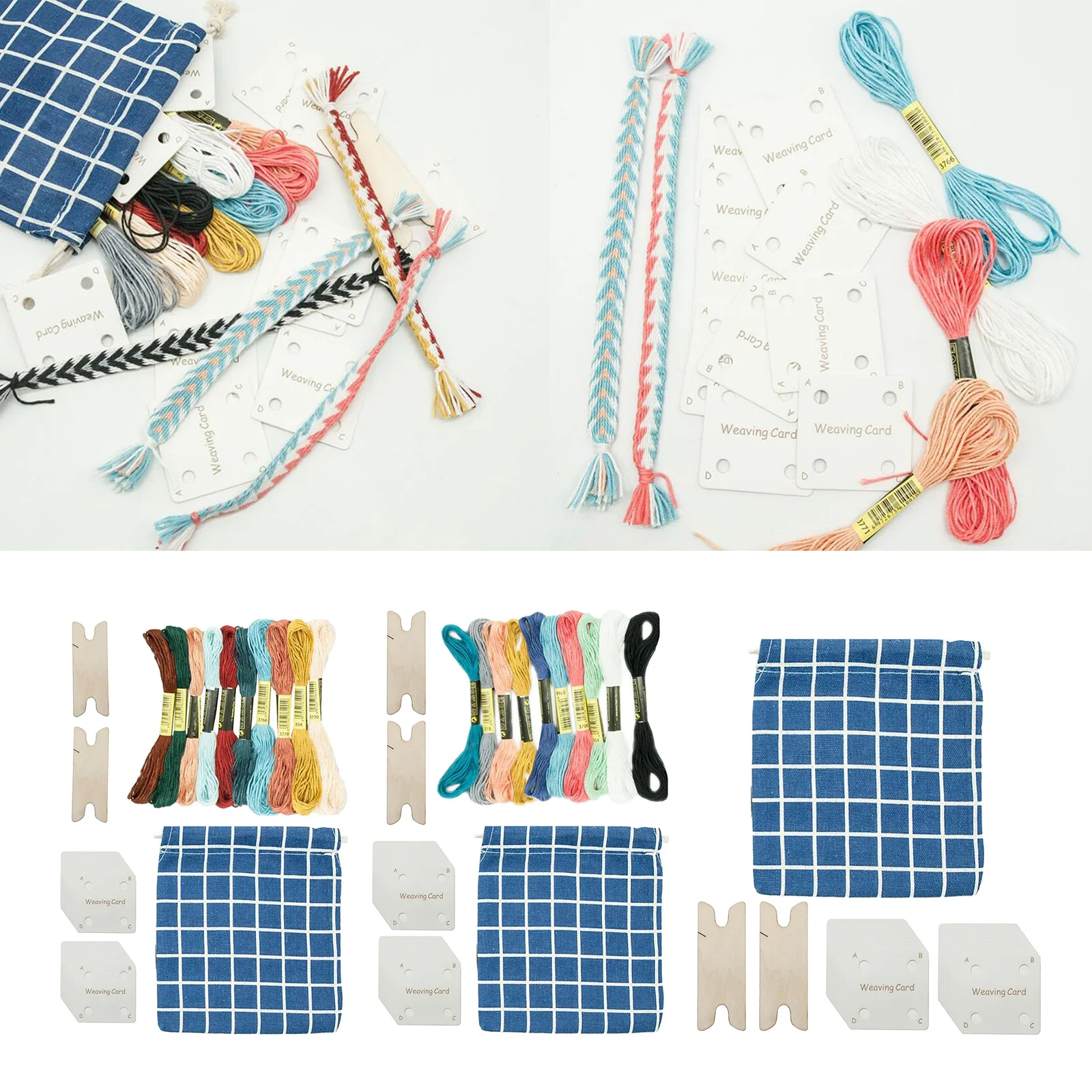 Handy Weaving Cards Kit for Loom DIY Craft Weaving Tools Gifts for Friends