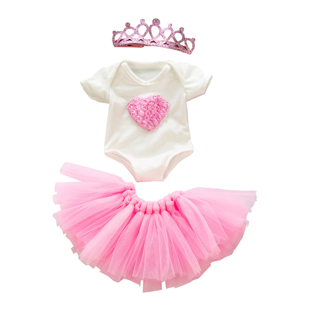 Doll Sweet Princess Skirt Bodysuit & Crown Set for 18'' American Doll Accessory