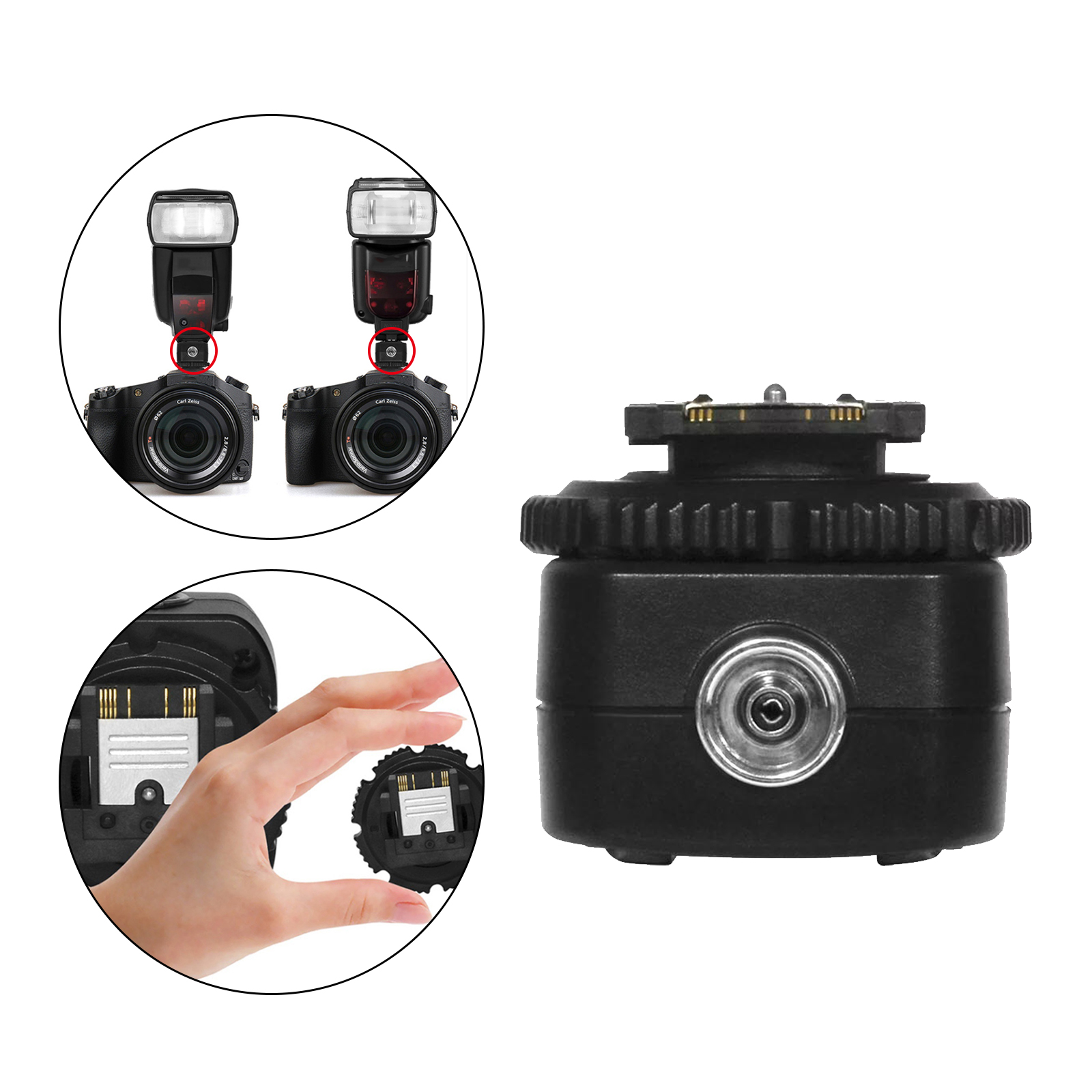 TF 334 Pixel Hot shoe Adapter w/ PC Port for  A7 A7S A7SII A7R A7II NEX6 HX50 A6300 Convert for  Studio Light Camera Flash
