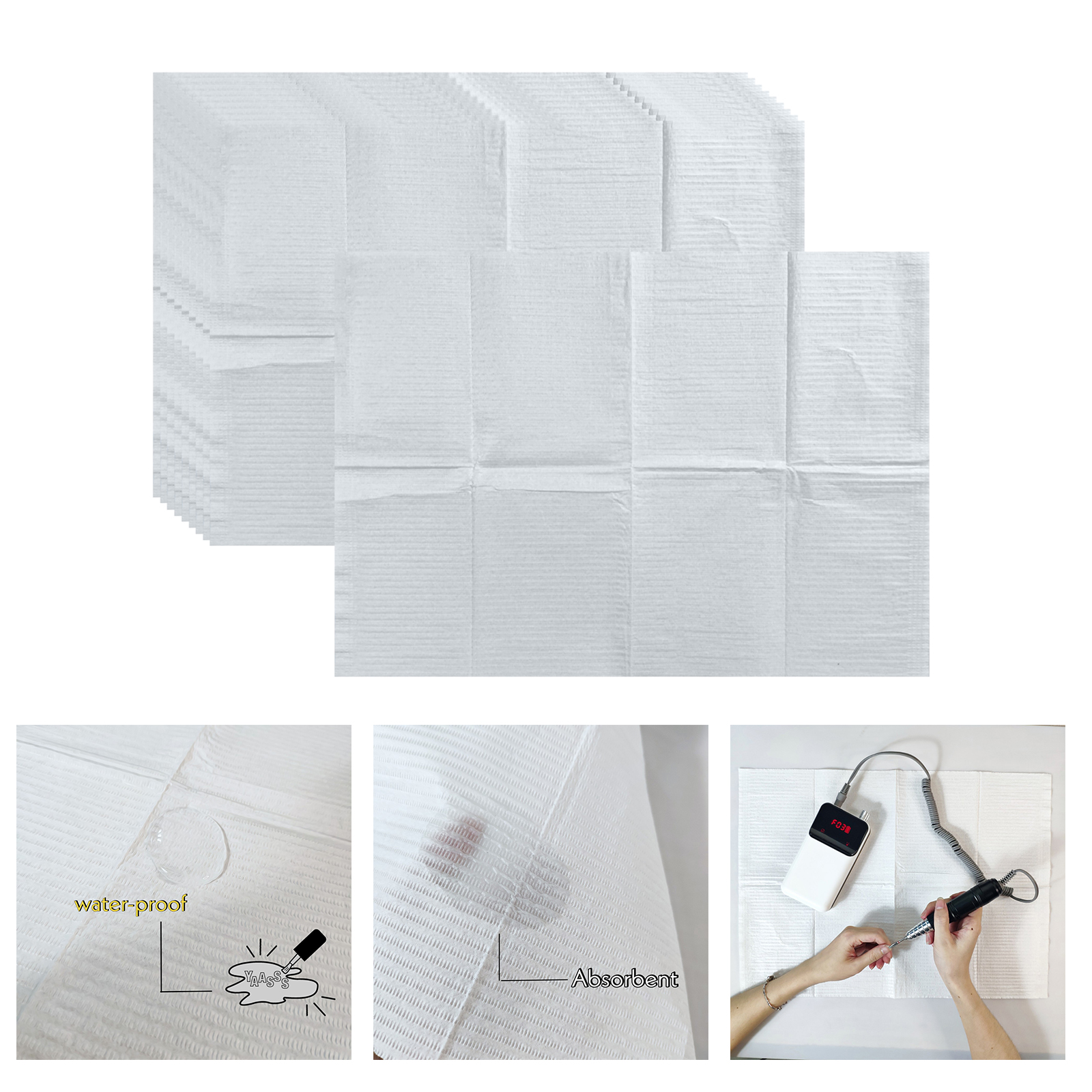 Disposable Nail Art Paper Desk Mat Waterproof Placemat for Manicure  Dye Practice Nail Art Salon Home Beauty Salon White