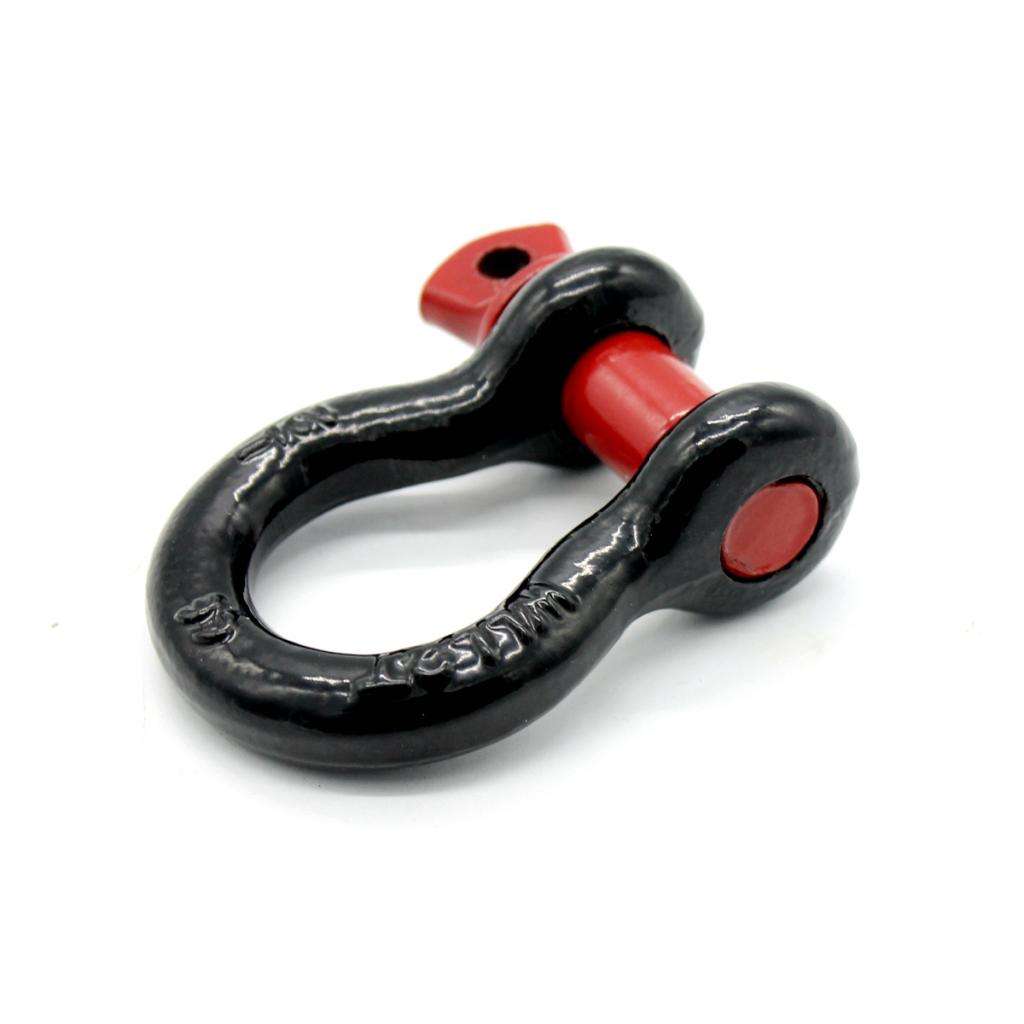 High Quality 3/4'' 2 Ton Tow Trailer Hook Red Black Bow Shackle Clevis D-Rings