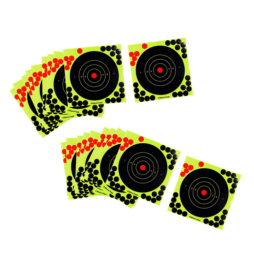Set Of 20 8inch Shooting Targets Splatter Fluorescent  Range Paster