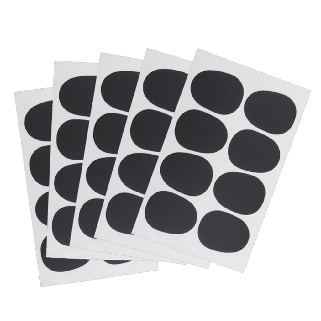 40Pcs Alto/Tenor Saxophone Rubber Tooth Pad Cushion Black Mouthpiece Patches Pad
