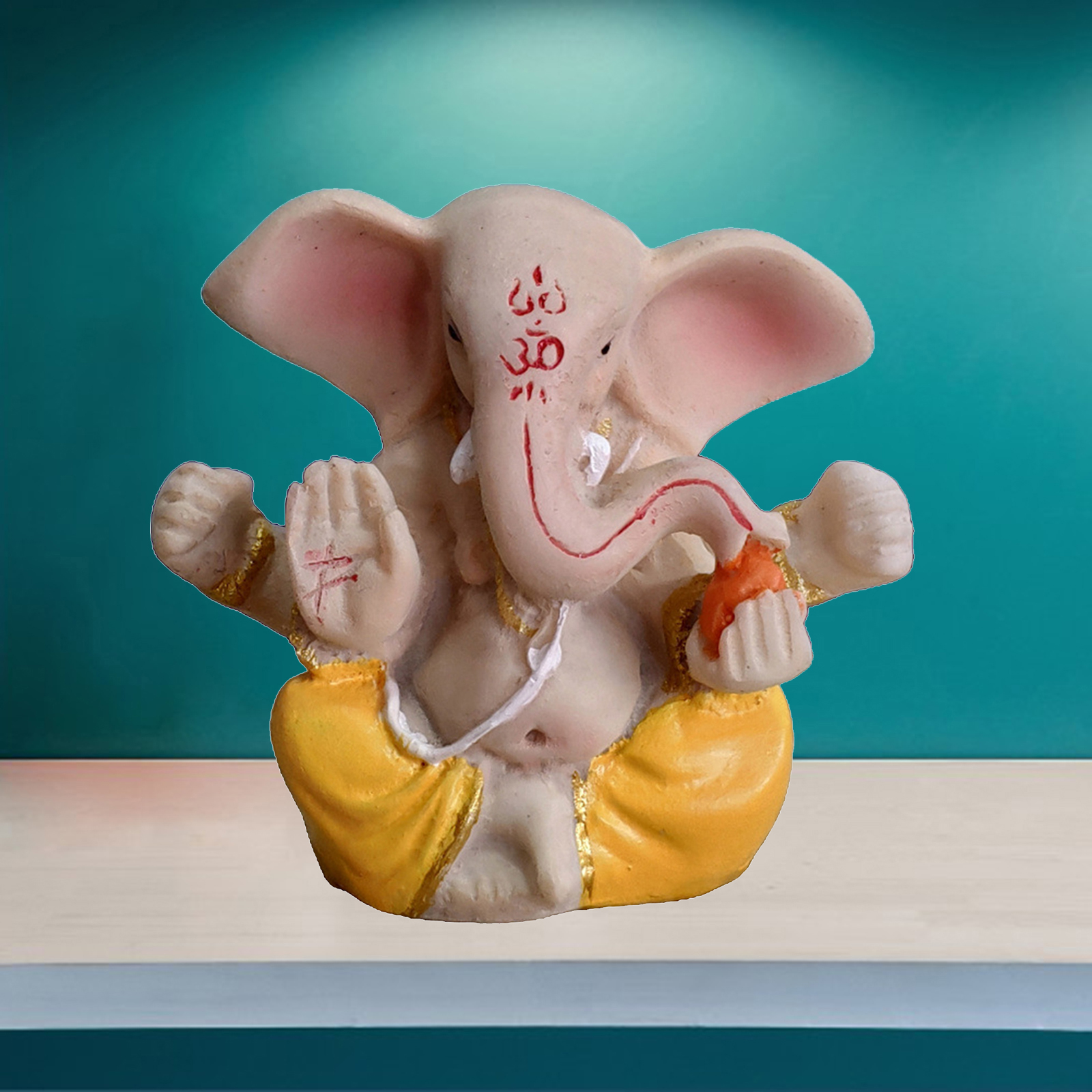 Resin Ganesha Figurine, India Elephant God Statues, for Room Car Decoration Sculpture Decorative Crafts