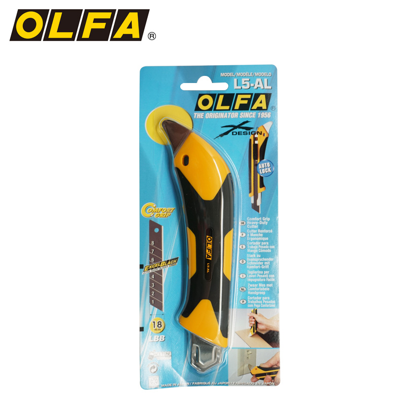 Olfa L5-AL 18mm resistente cortador de bloqueio