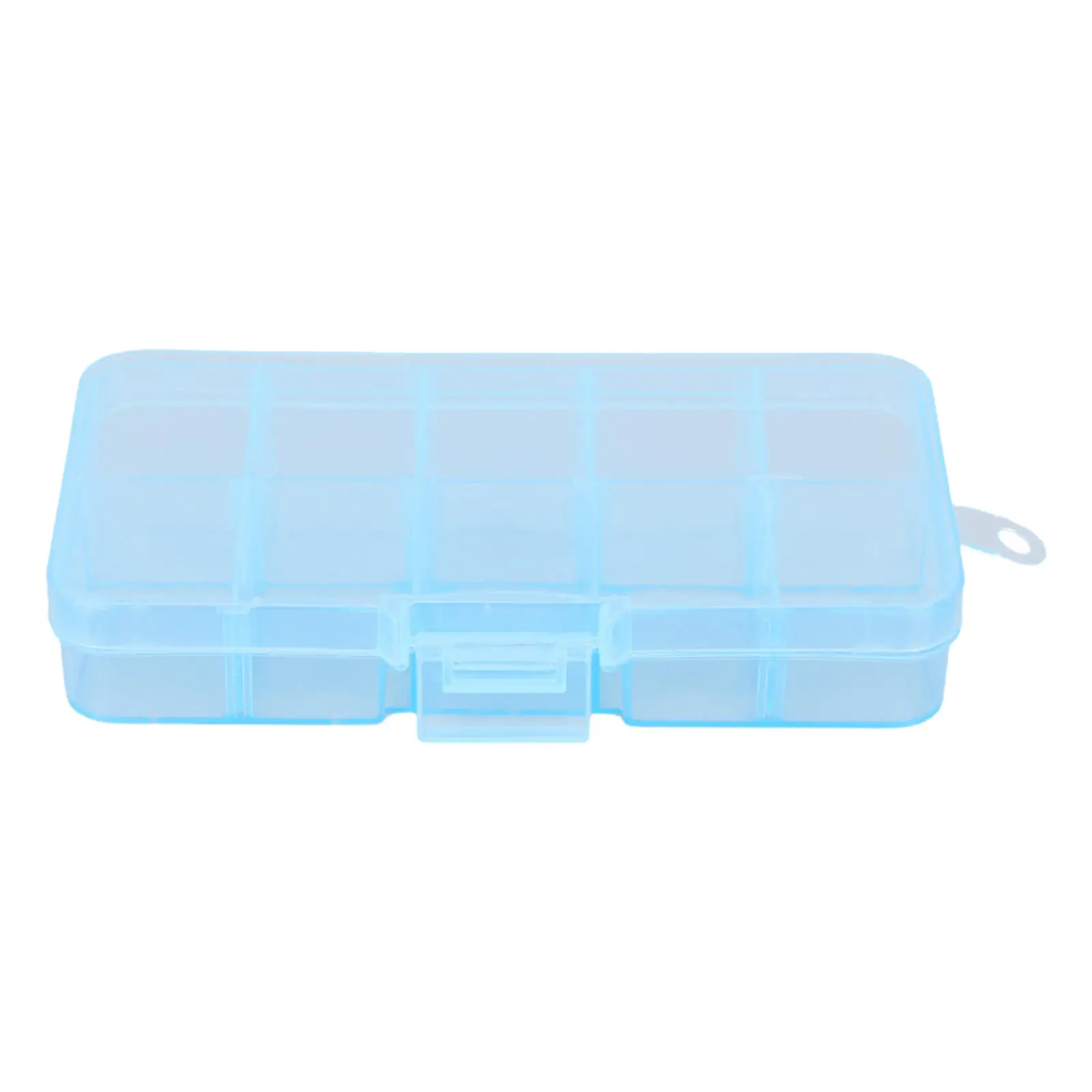 10 Slots Plastic Storage Jewelry Box Case Portable Compact Sturdy for Women