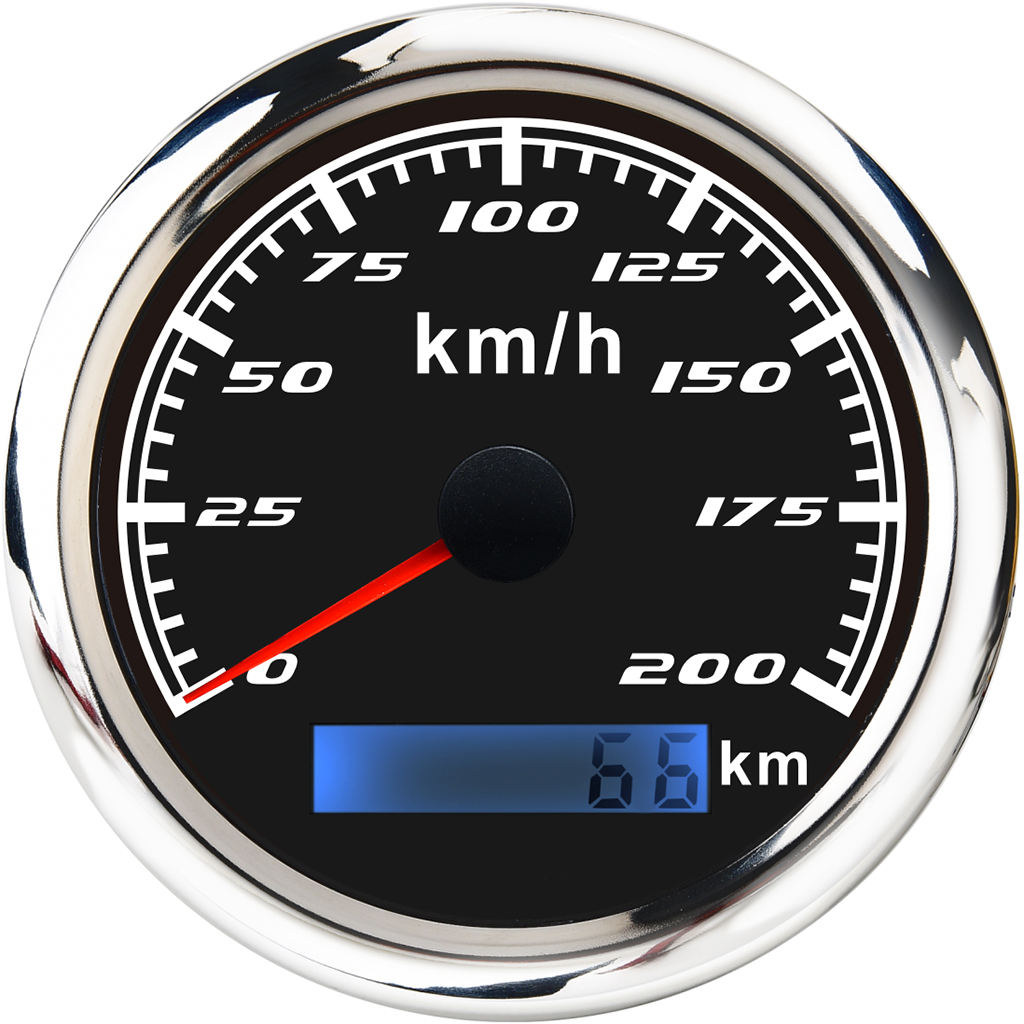 85mm 200 KM/H Waterproof GPS Digital Speedometer Gauge Odometer Marine