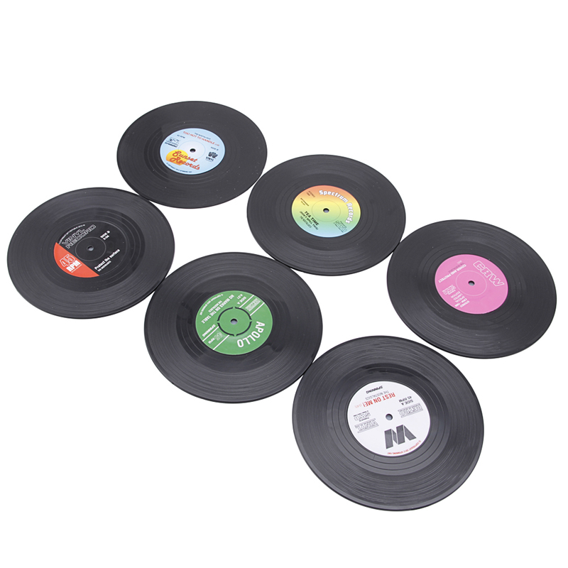 Title 6, Fashion Vinyl Silicone Record Retro Type Drink ...