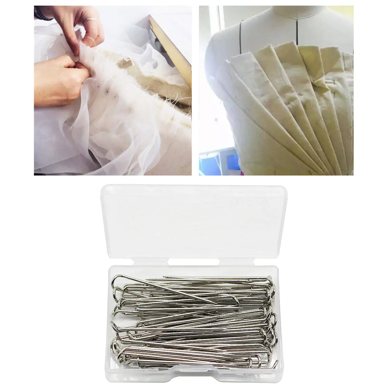 100pcs Fork Pins for Quilting Sewing Double Blocking Pins U Hooks Knitting Needles Tailor Accessories